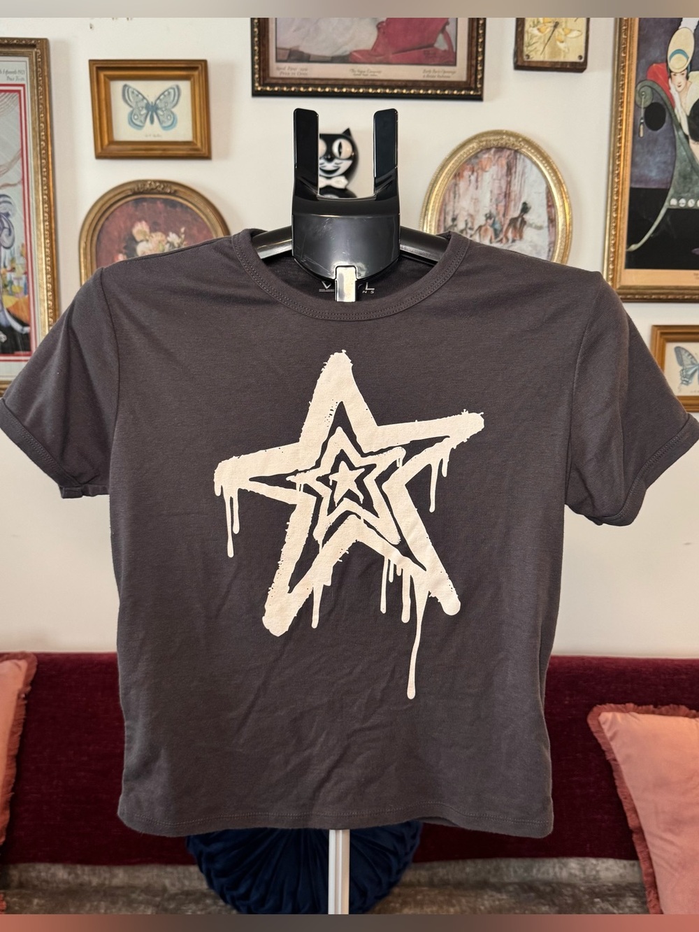 Classic Star Graphic Tee - Charcoal